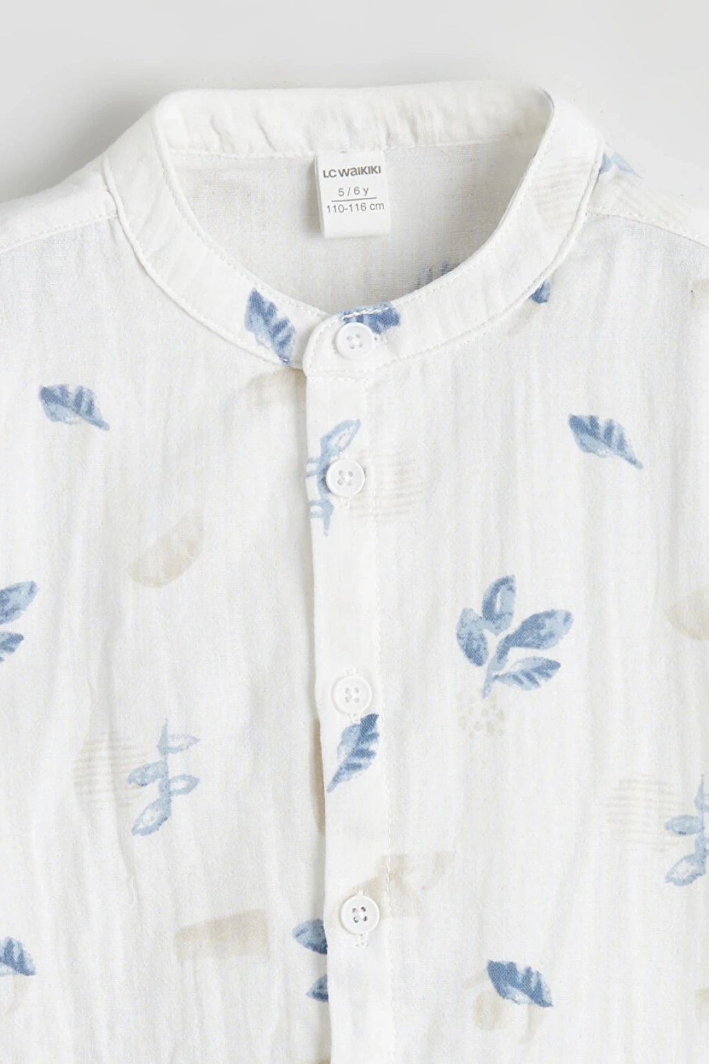 LCW Kids Ekru Hakim Yaka Uzun Kollu Erkek Çocuk Gömlek