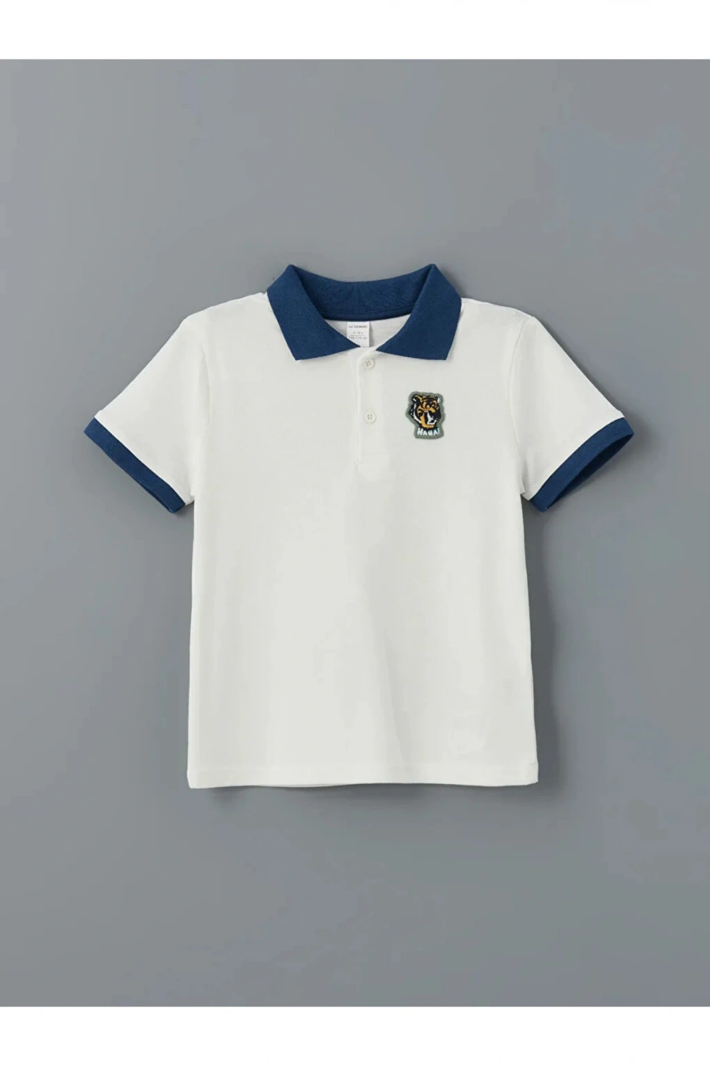 LCW Kids Ekru Polo Yaka Nakışlı Erkek Çocuk Tişört ve Şort 2li