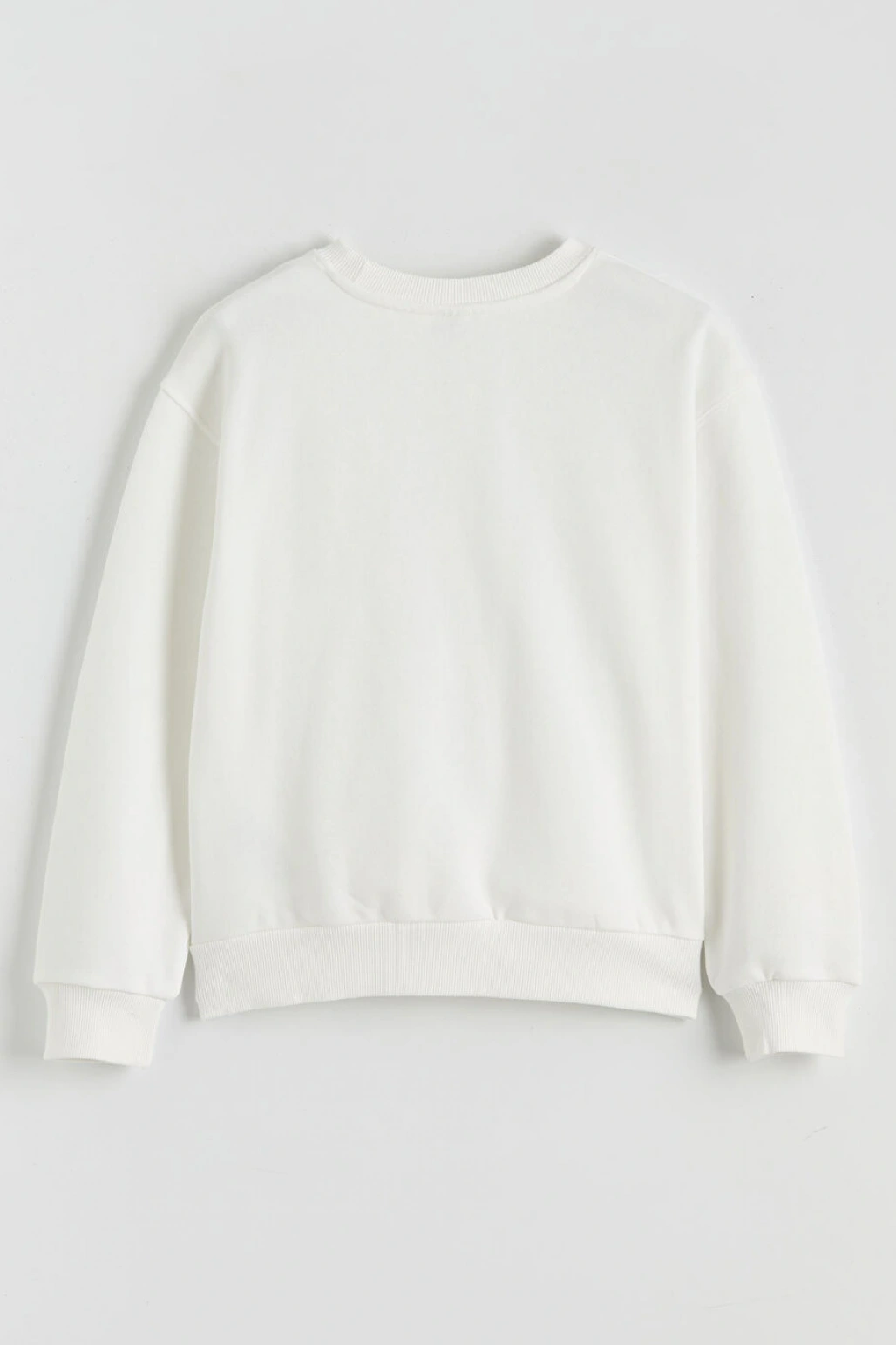 LCW Kids Ekru Yılbaşı Temalı Kız Çocuk Kalın Sweatshirt