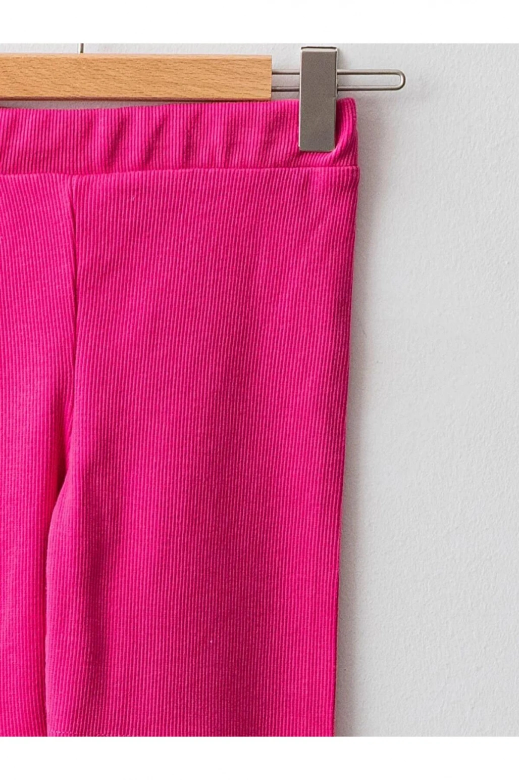 LCW Kids Fuşya Beli Lastikli Basic Pamuklu Kız Çocuk Kısa Tayt