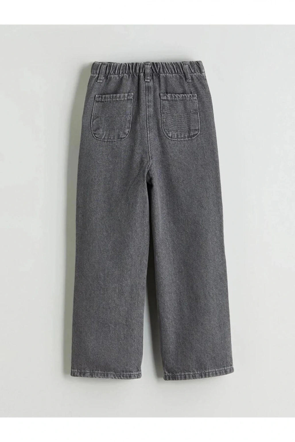 LCW Kids Gri Beli Ayarlanabilir Lastikli Kız Çocuk Jean Pantolon