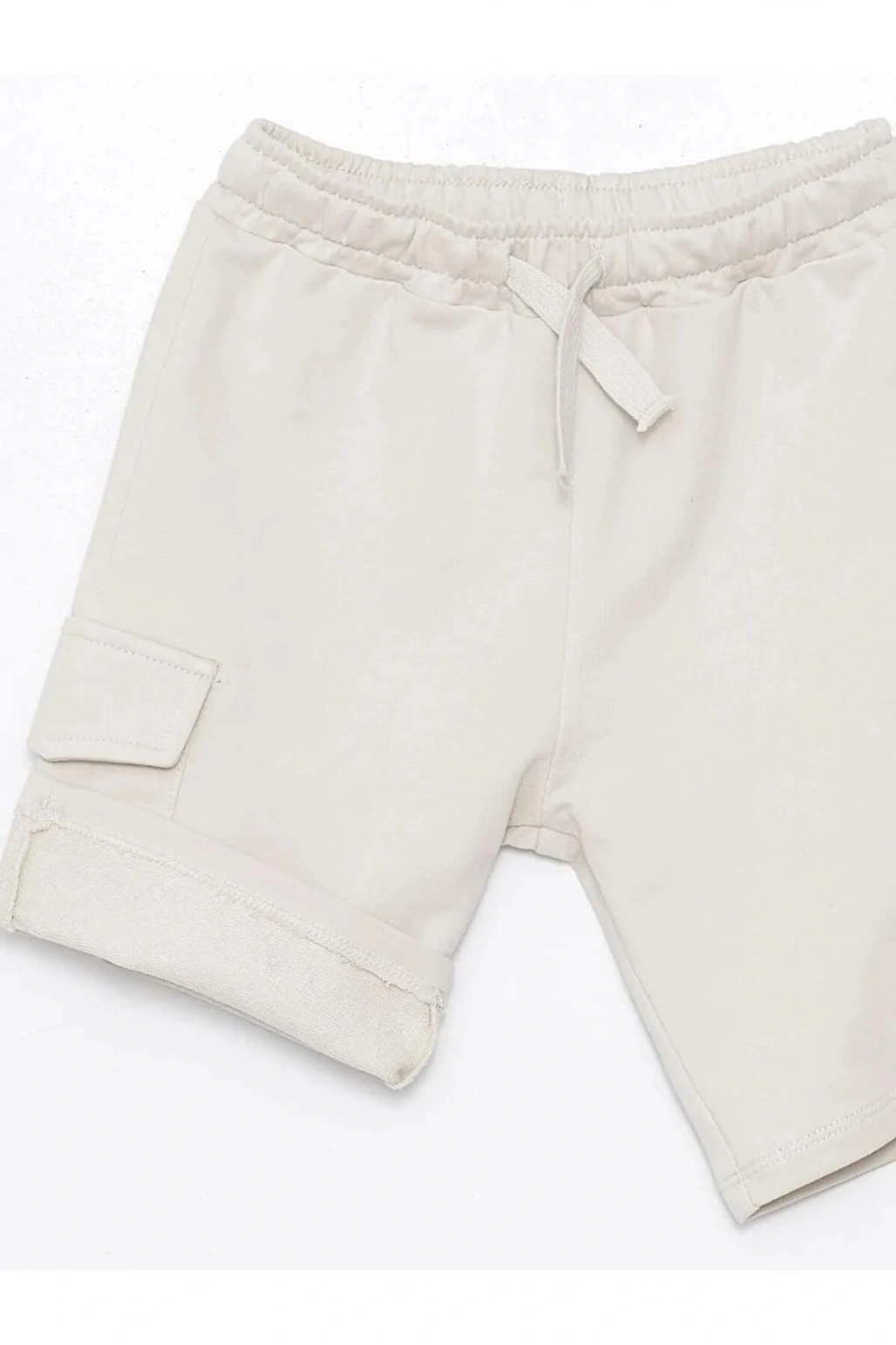 LCW Kids Gri Bisiklet Yaka Baskılı Erkek Bebek Tişört ve Şort 2li Takım