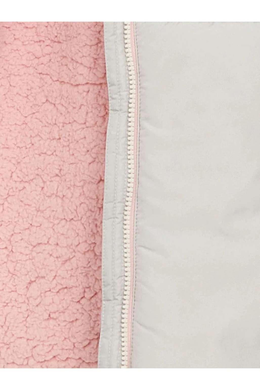 LCW Kids Gri Kapüşonlu Kız Çocuk Kaban