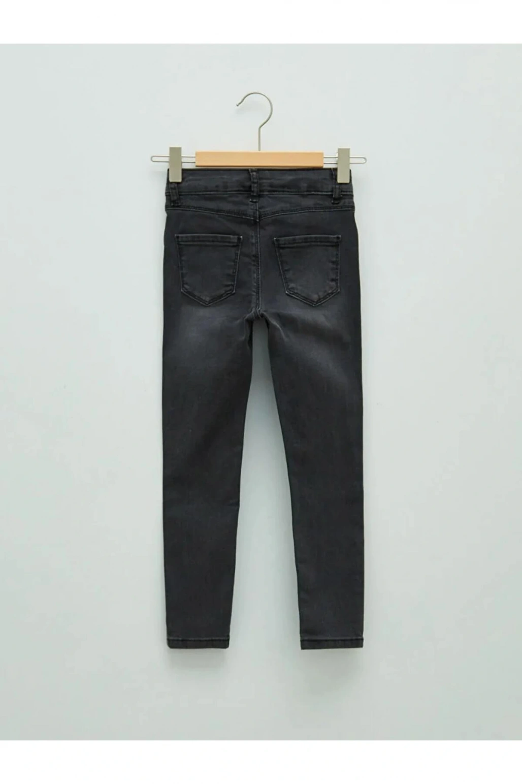 LCW Kids Gri Skinny Fit Kız Çocuk Jean Pantolon