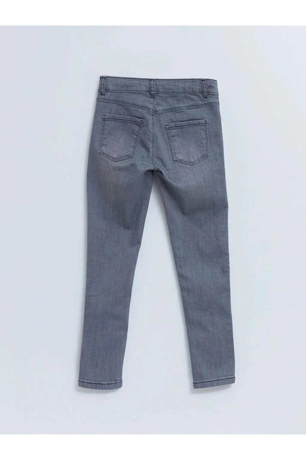LCW Kids Gri Skinny Fit Kız Çocuk Jean Pantolon