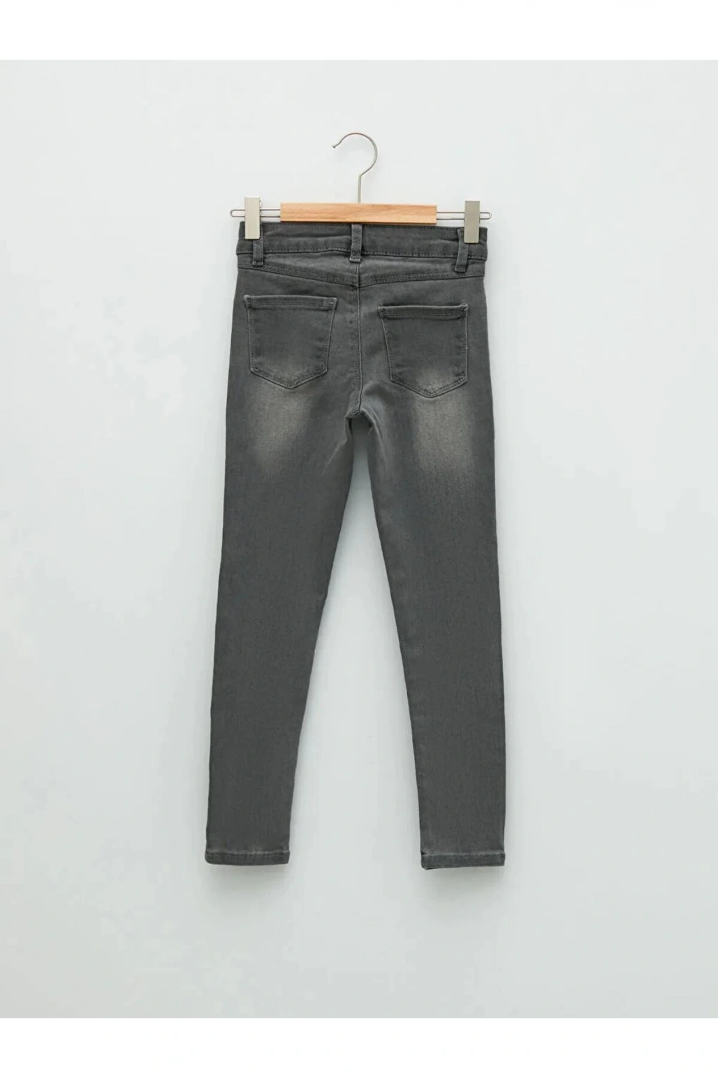 LCW Kids Gri Skinny Fit Kız Çocuk Jean Pantolon