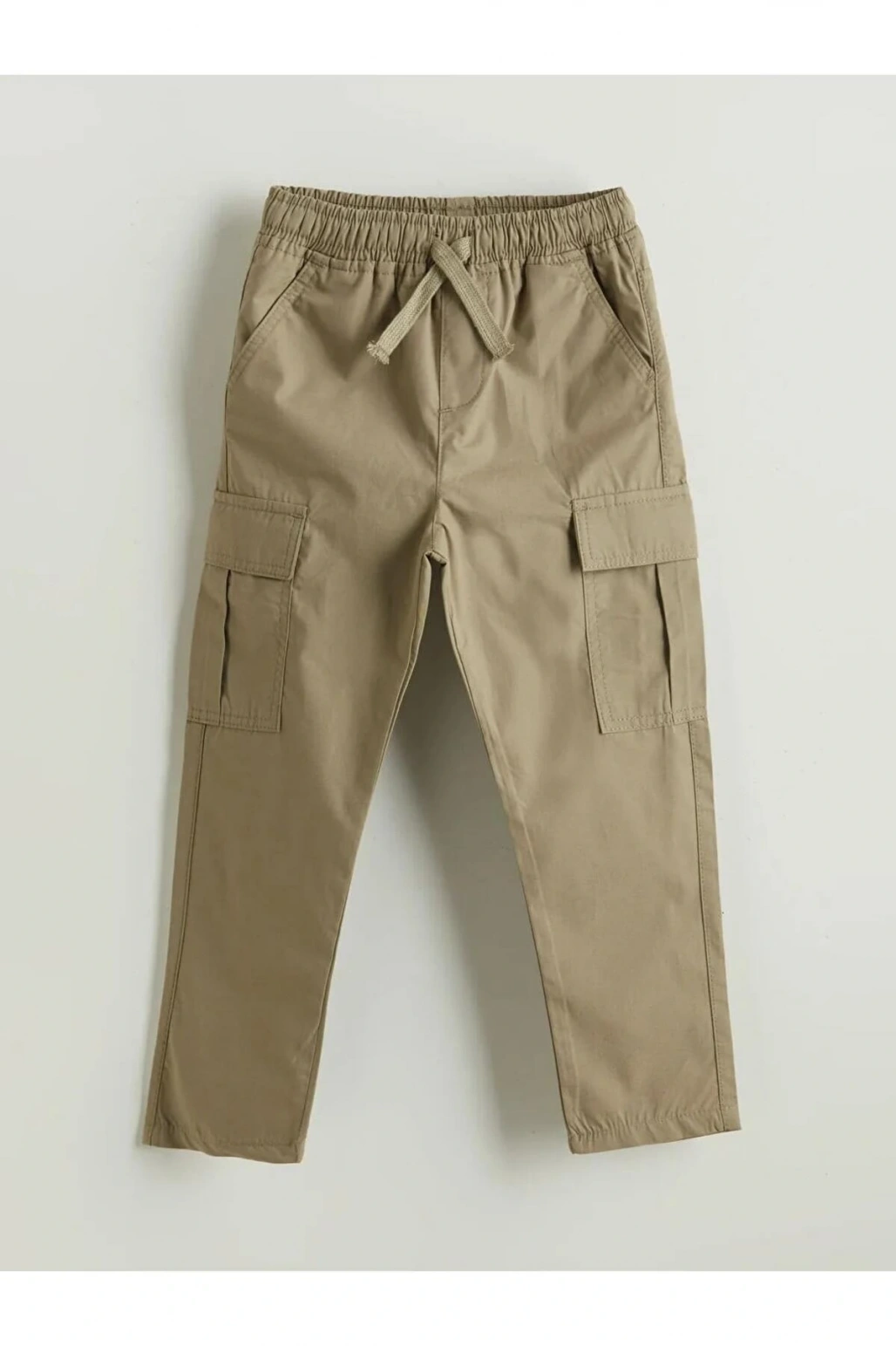 LCW Kids Haki Beli Lastikli Erkek Çocuk Kargo Pantolon