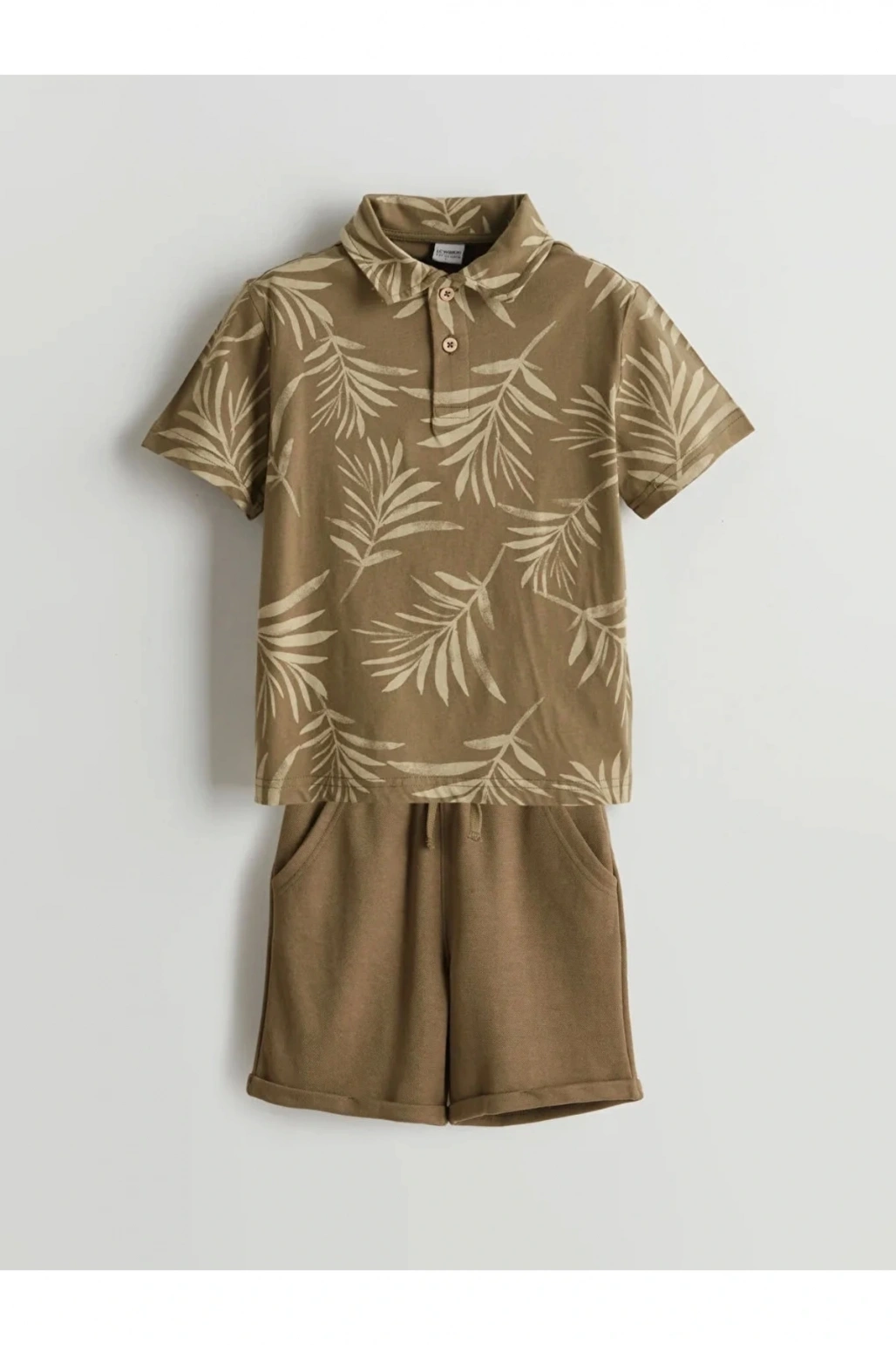 LCW Kids Haki Polo Yaka Erkek Çocuk Tişört ve Şort