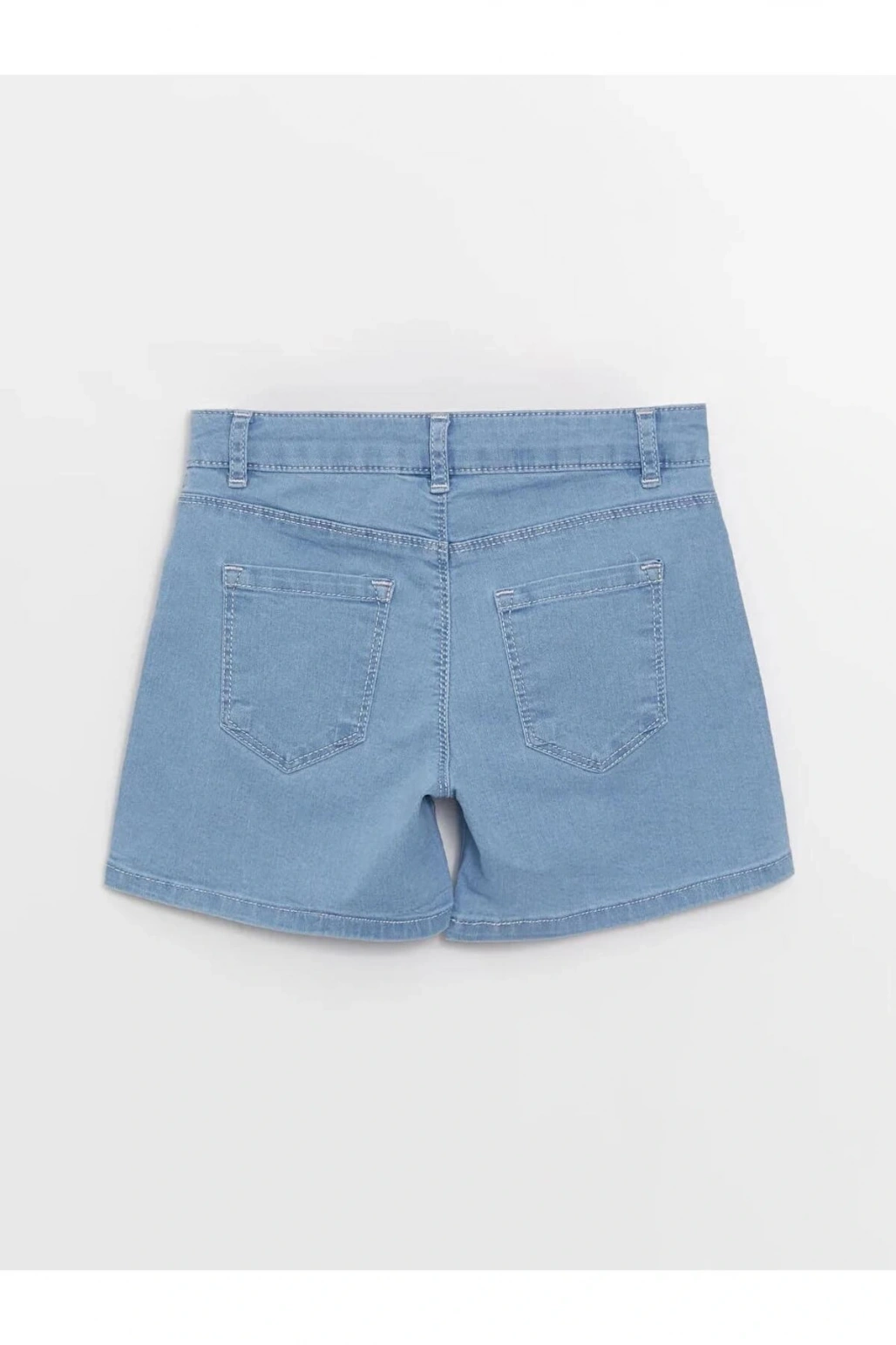 LCW Kids İndigo Baskılı Kız Çocuk Jean Şort