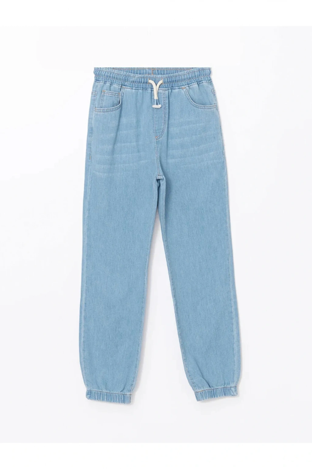 LCW Kids İndigo Beli Lastikli Erkek Çocuk Jogger Jean Pantolon