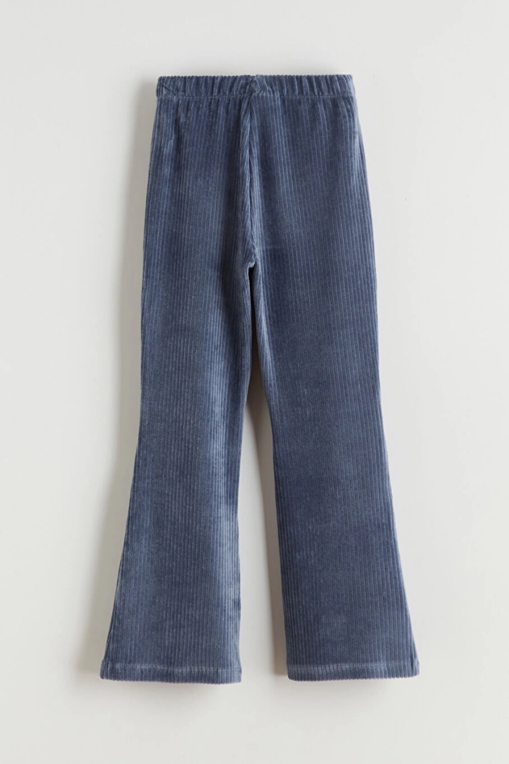 LCW Kids Indigo Beli Lastikli Ispanyol Paça Kadife Kız Çocuk Tayt