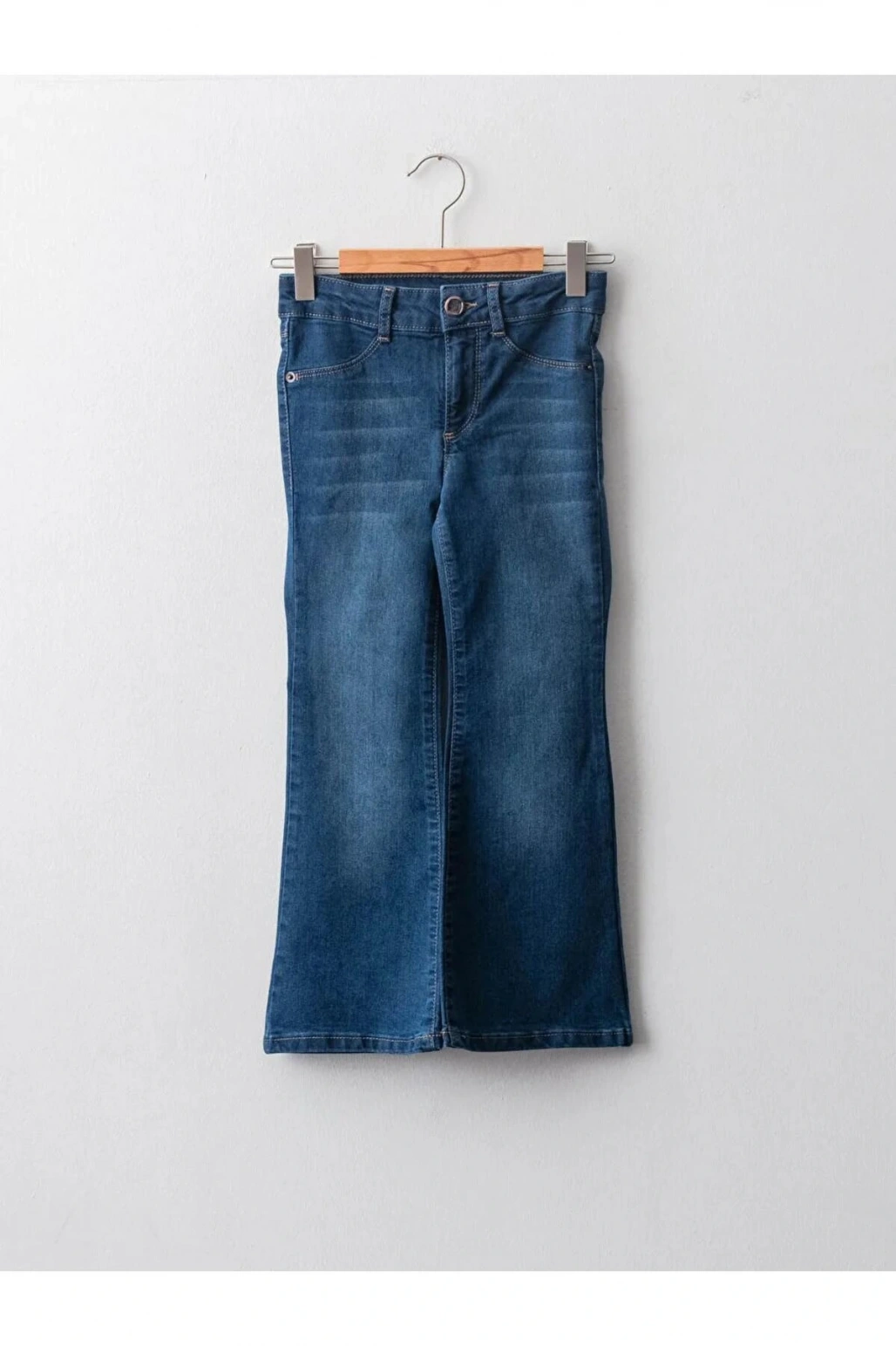 LCW Kids İndigo İspanyol Paça Kız Çocuk Jean Pantolon