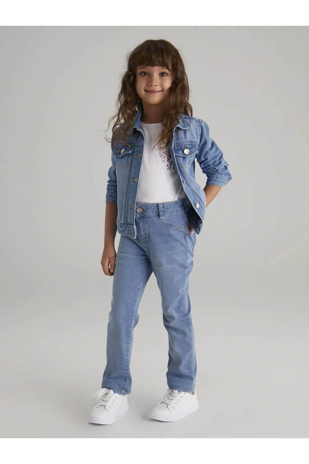 LCW Kids İndigo Kız Çocuk Jean Pantolon