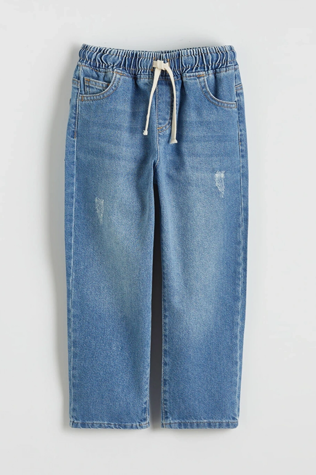 LCW Kids Indigo Regular Fit Erkek Bebek Bağcıklı Jean Pantolon