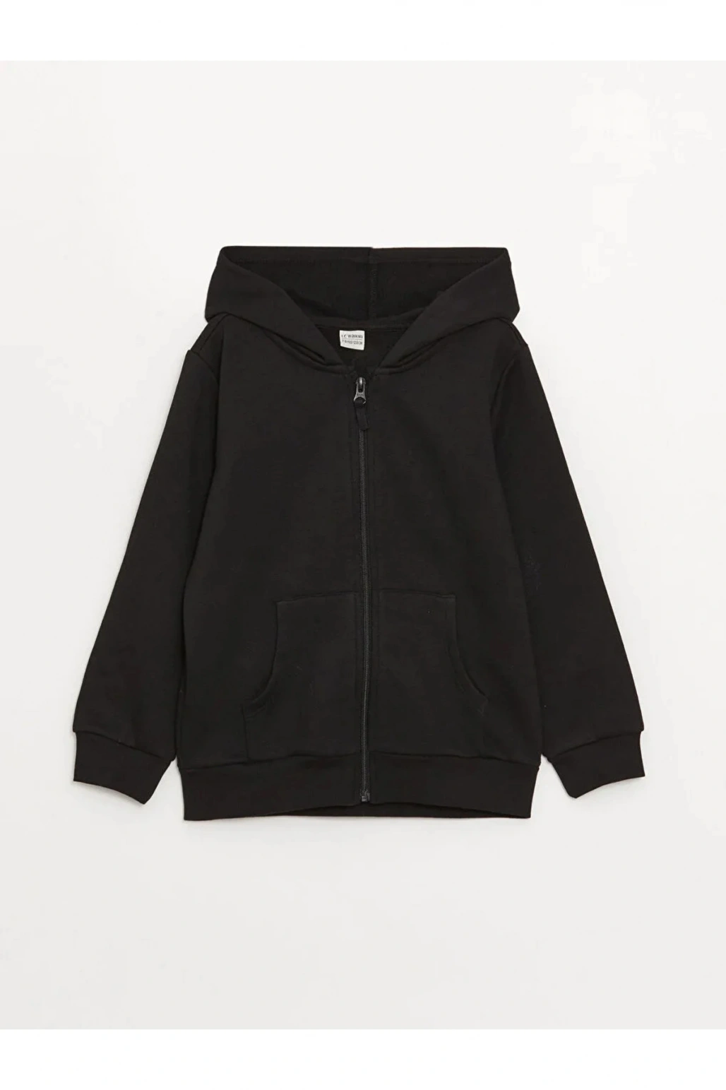 LCW Kids Kapüşonlu Basic Uzun Kollu Kız Çocuk Fermuarlı Sweatshirt
