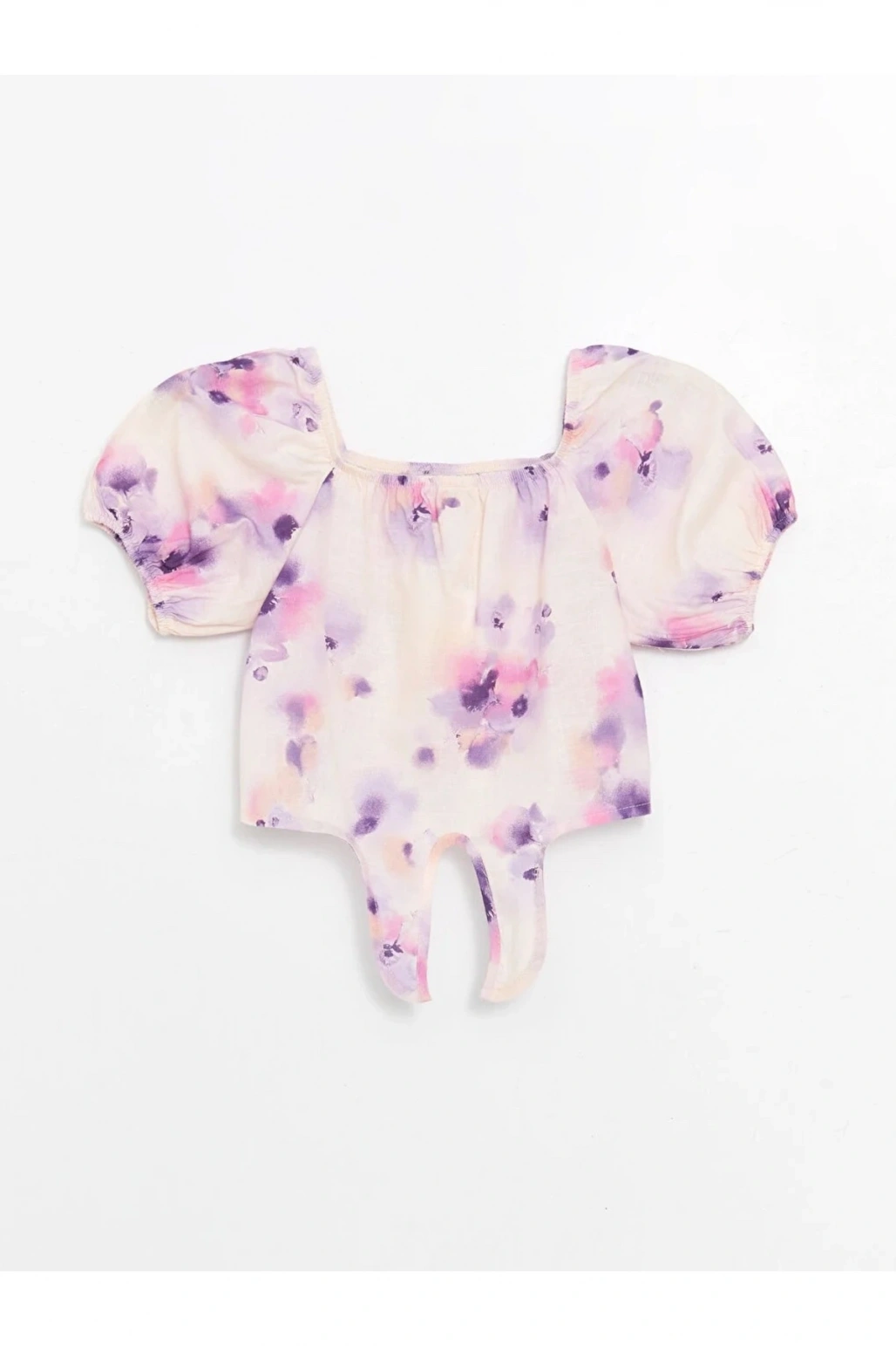 LCW Kids Kare Yaka Kız Çocuk Crop Bluz