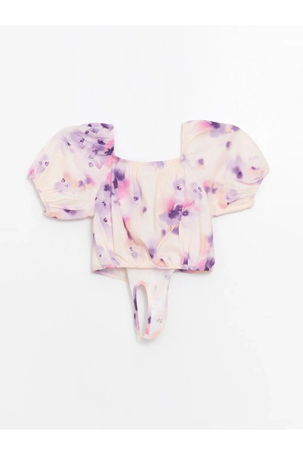 LCW Kids Kare Yaka Kız Çocuk Crop Bluz