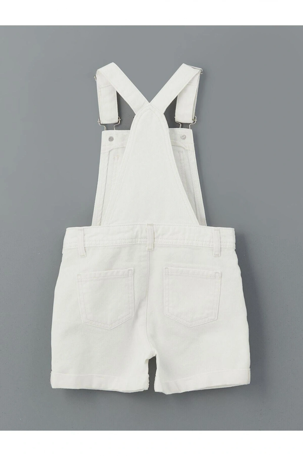 LCW Kids Kare Yaka Kız Çocuk Jean Salopet