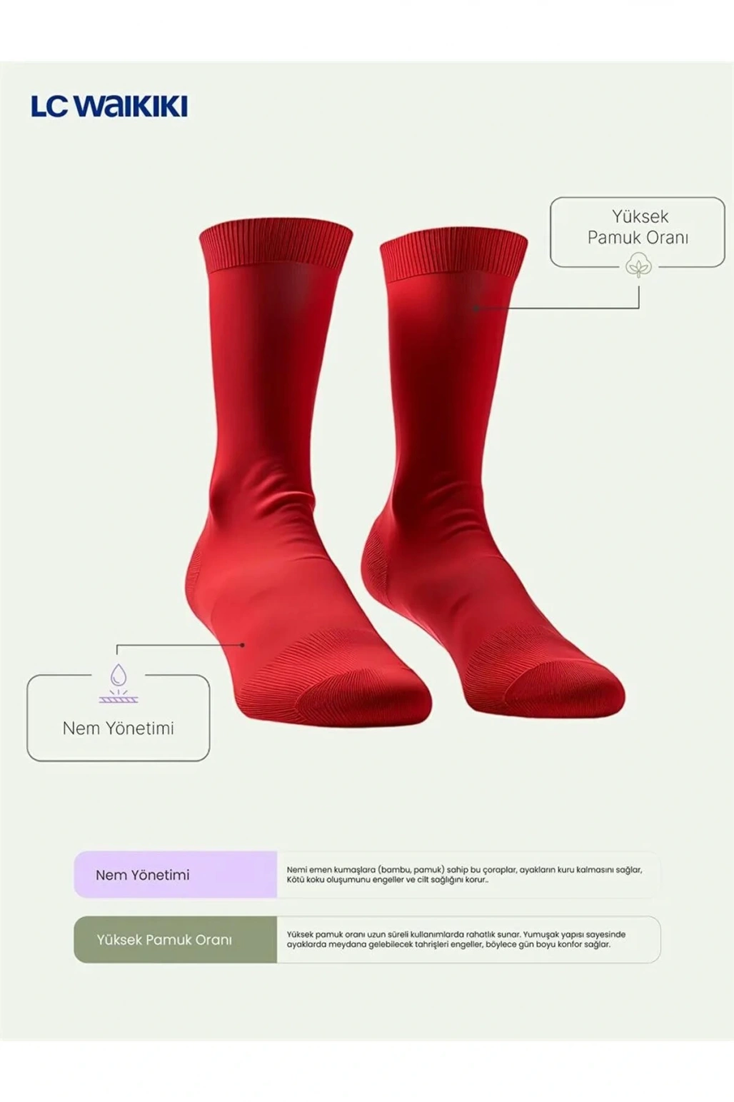 LCW Kids Karişik Desenli Erkek Çocuk Soket Çorap 5li