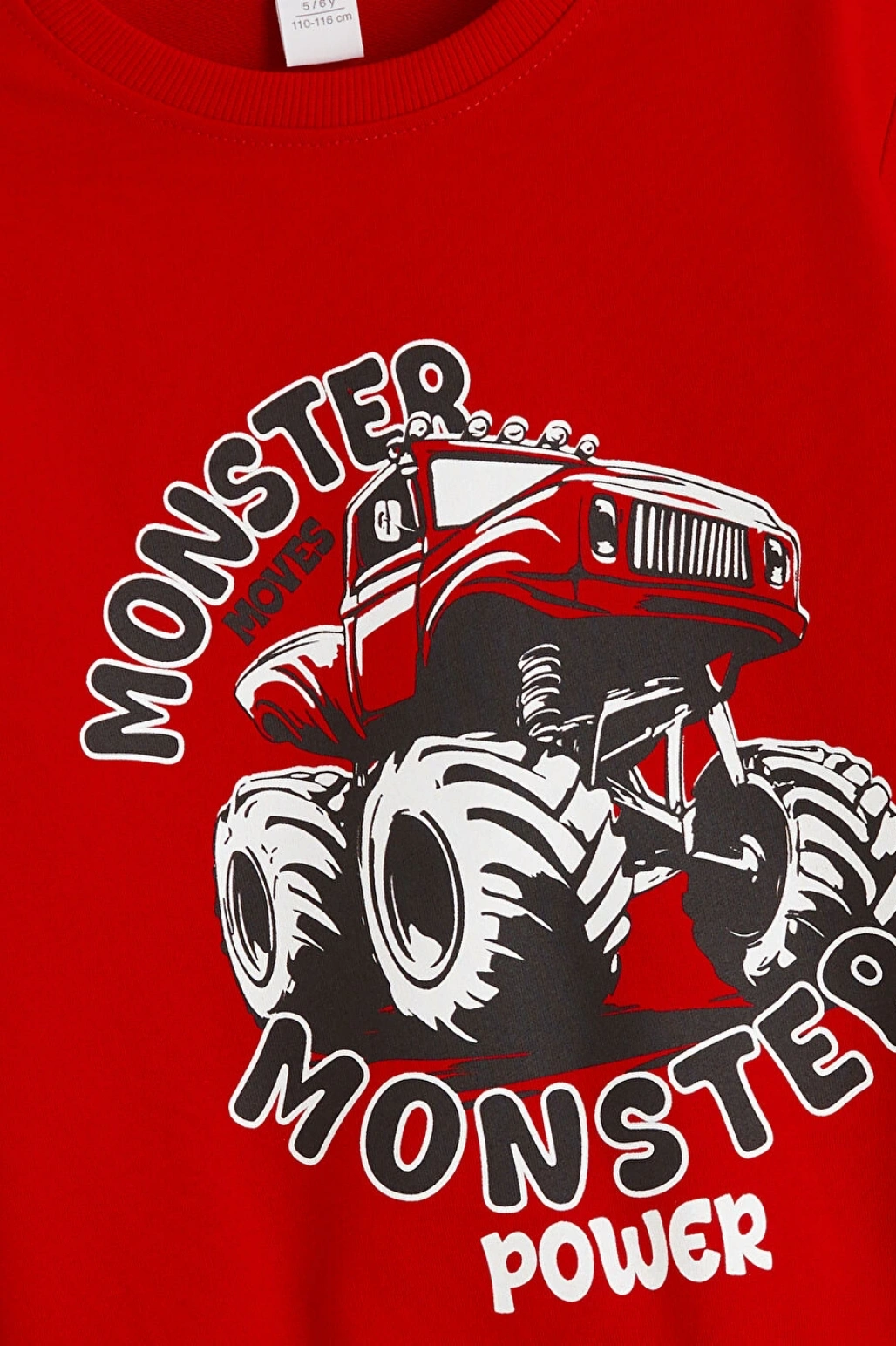 LCW Kids Kırmızı Bisiklet Yaka Erkek Çocuk Sweatshirt