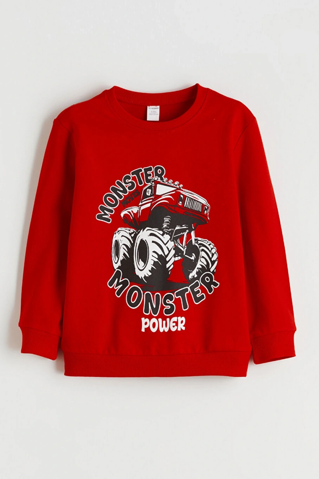 LCW Kids Kırmızı Bisiklet Yaka Erkek Çocuk Sweatshirt