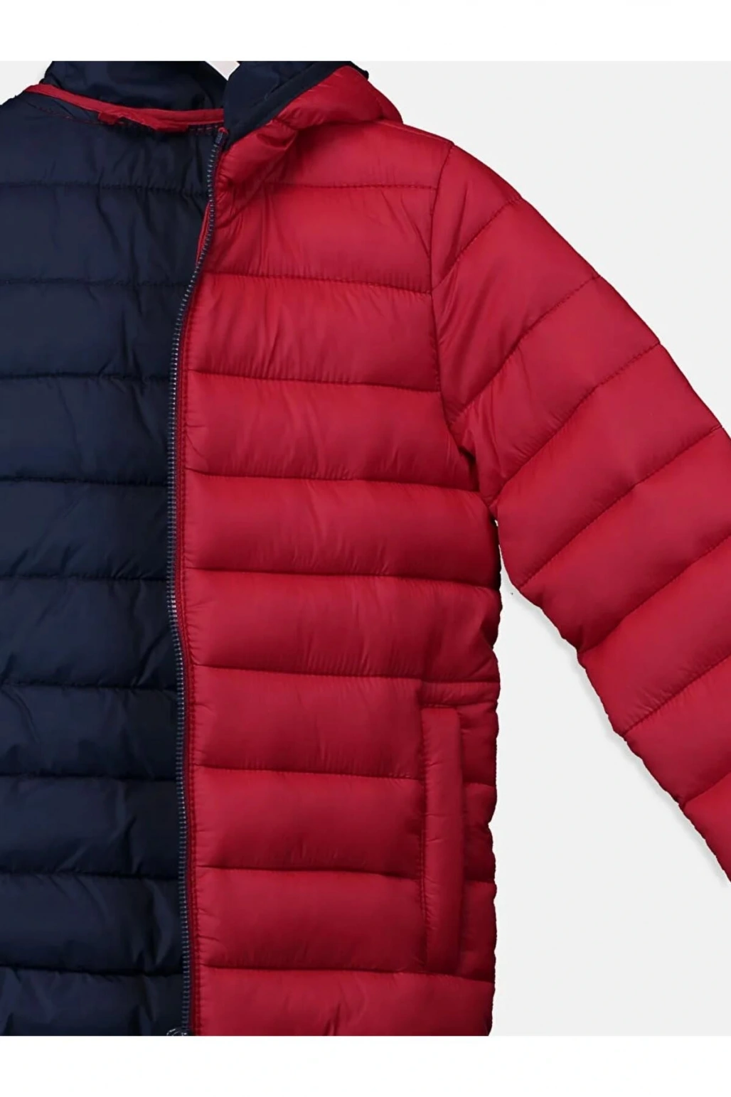 LCW Kids Kırmızı Kapüşonlu Uzun Kollu Erkek Çocuk Şişme Mont