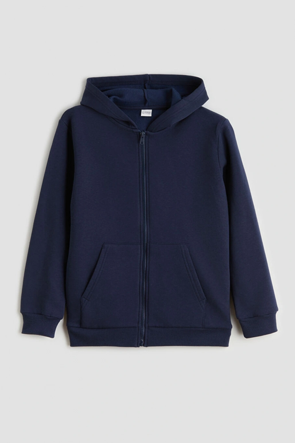 LCW Kids Lacivert Kapüşonlu Erkek Çocuk Kalın Fermuarlı Sweatshirt