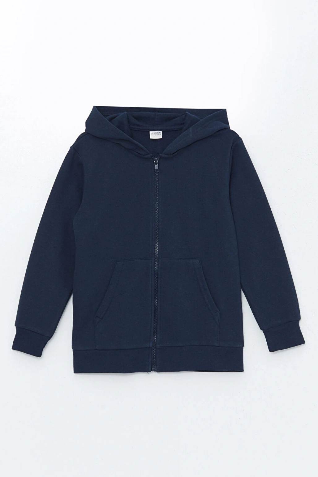 LCW Kids Lacivert Kapüşonlu Erkek Çocuk Kalın Fermuarlı Sweatshirt
