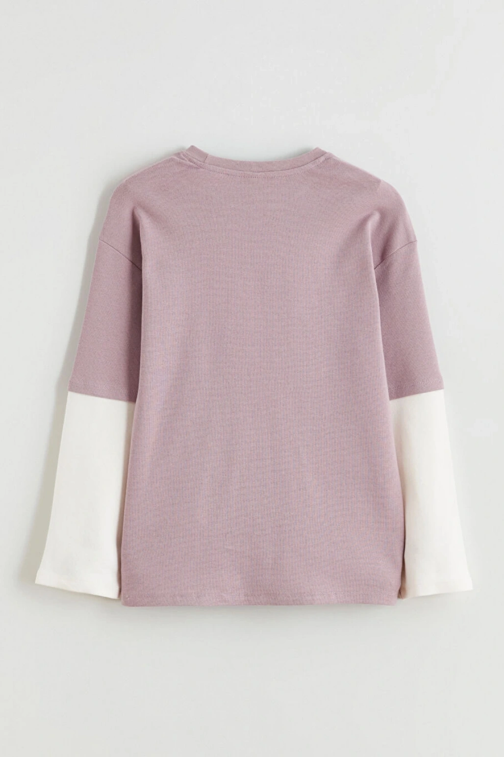 LCW Kids Lila Bisiklet Yaka Fiyonk Baskılı Kız Çocuk Tişört