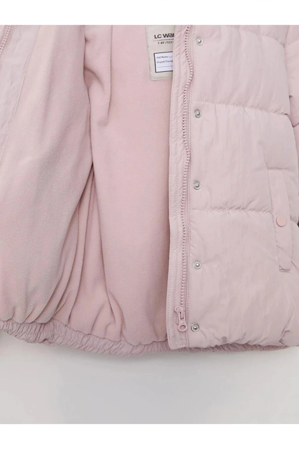 LCW Kids Lila Kapüşonlu Basic Kız Çocuk Şişme Mont