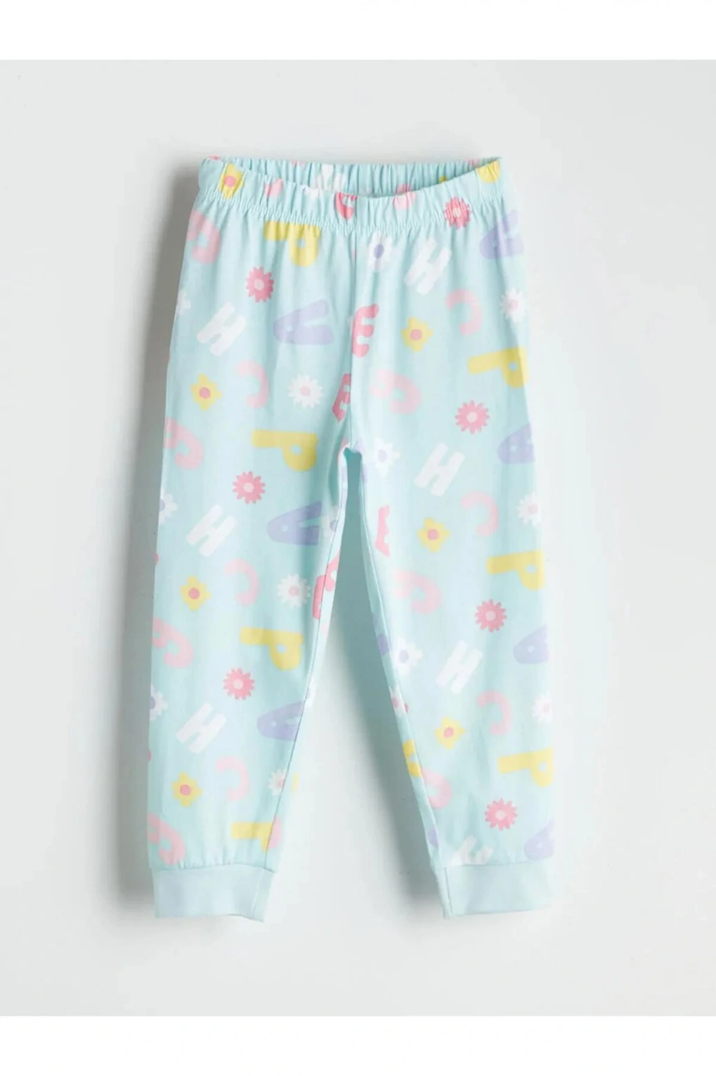 LCW Kids Mavi Baskılı Kız Çocuk Pijama Takım