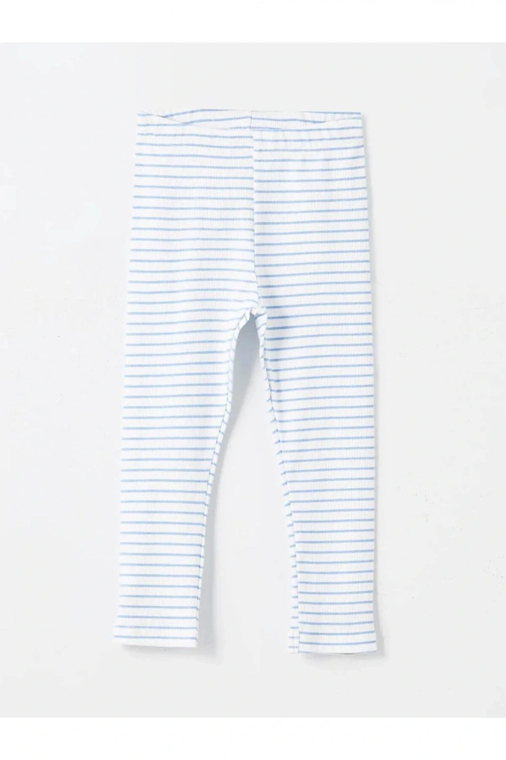 LCW Kids Mavi Beli Lastikli Çizgili Kız Bebek Tayt 3lü