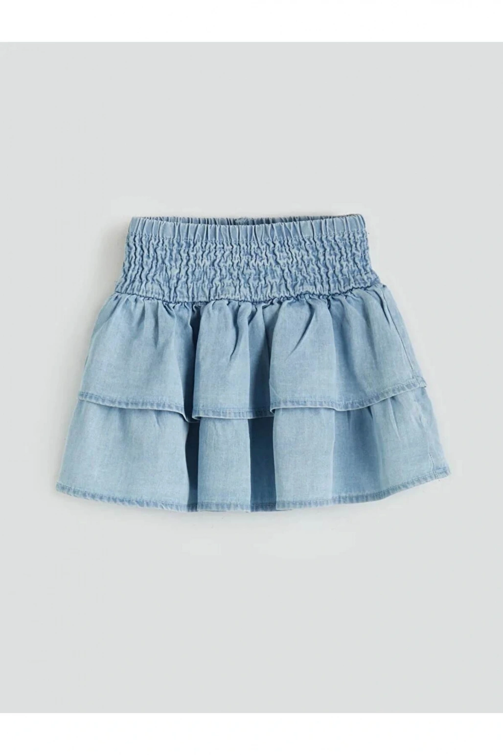 LCW Kids Mavi Beli Lastikli Kız Çocuk Jean Etek