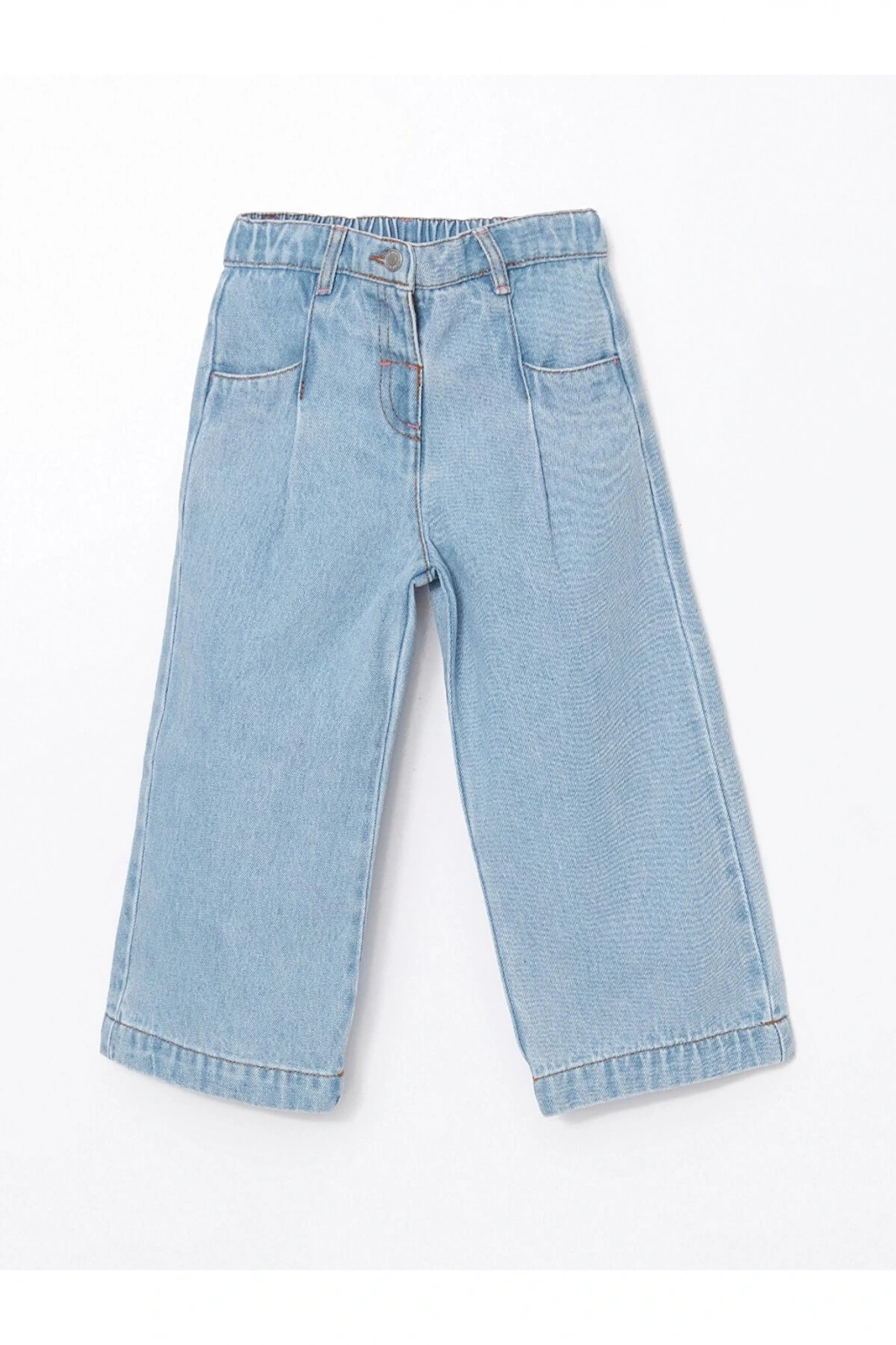 Lcw Kids Mavi Beli Lastikli Kız Çocuk Jean Pantolon