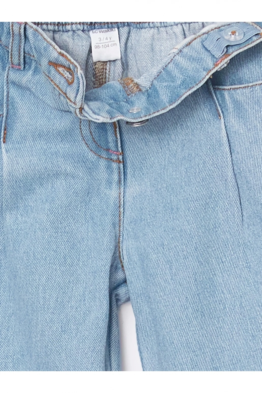 Lcw Kids Mavi Beli Lastikli Kız Çocuk Jean Pantolon