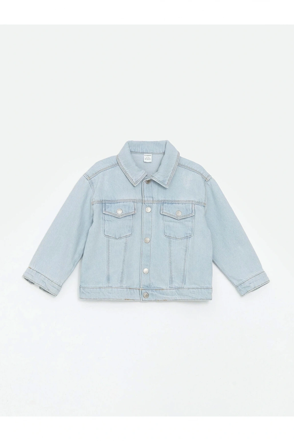Lcw Kids Mavi Gömlek Yaka Basic Kız Çocuk Jean Ceket