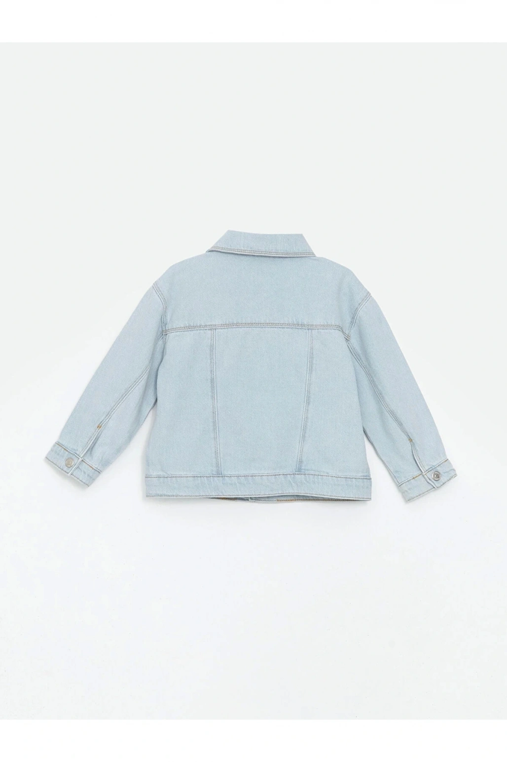 Lcw Kids Mavi Gömlek Yaka Basic Kız Çocuk Jean Ceket