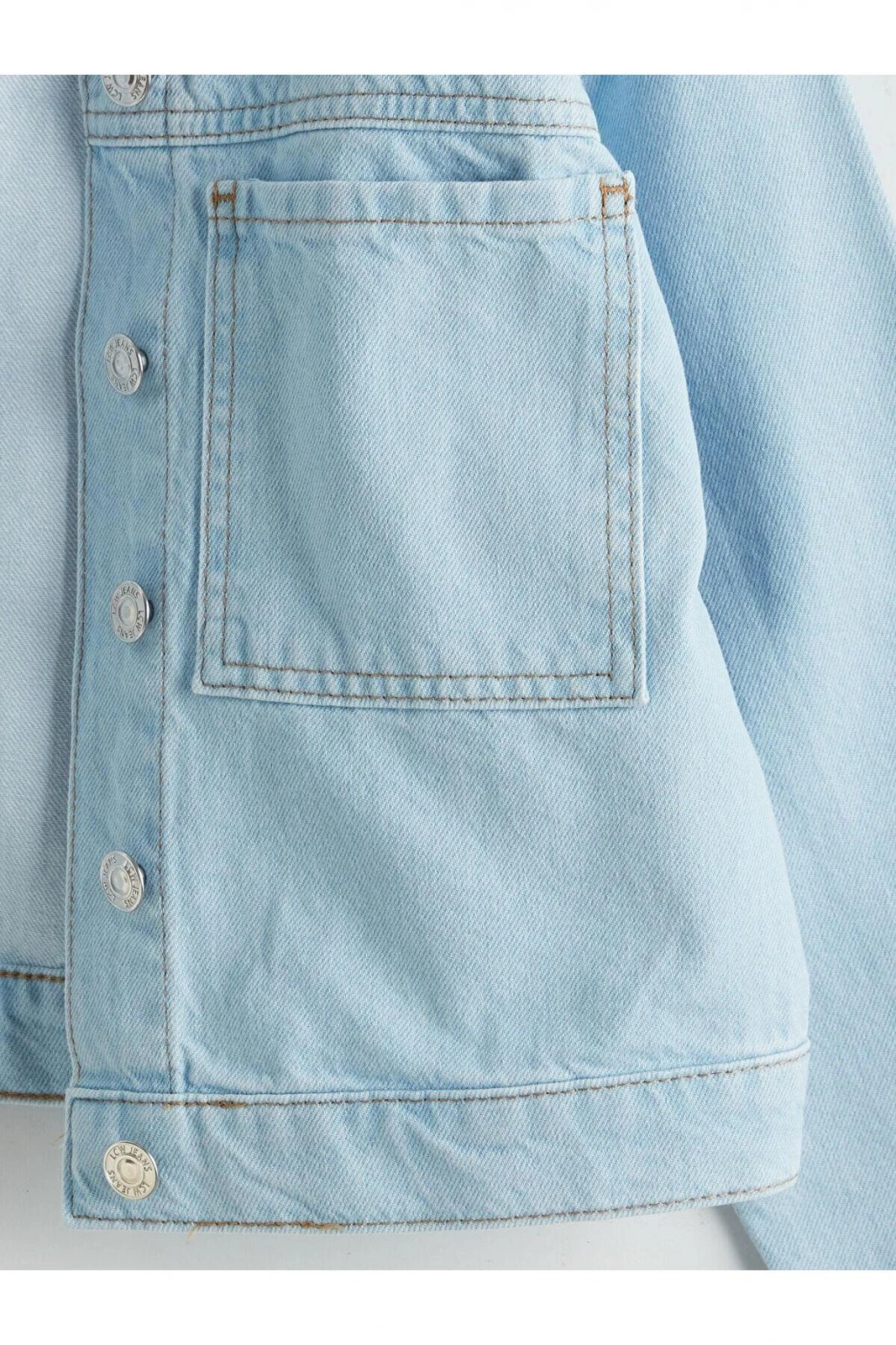 LCW Kids Mavi Taşlı Kız Çocuk Jean Ceket