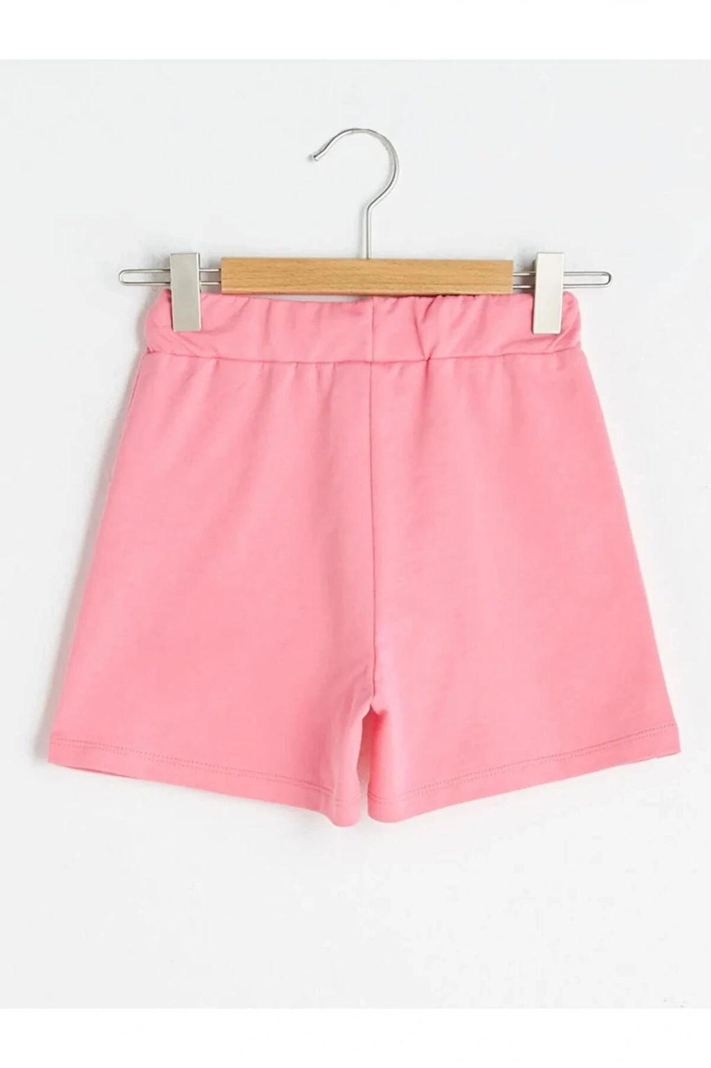 LCW Kids Pembe Beli Lastikli Baskılı Kız Çocuk Şort