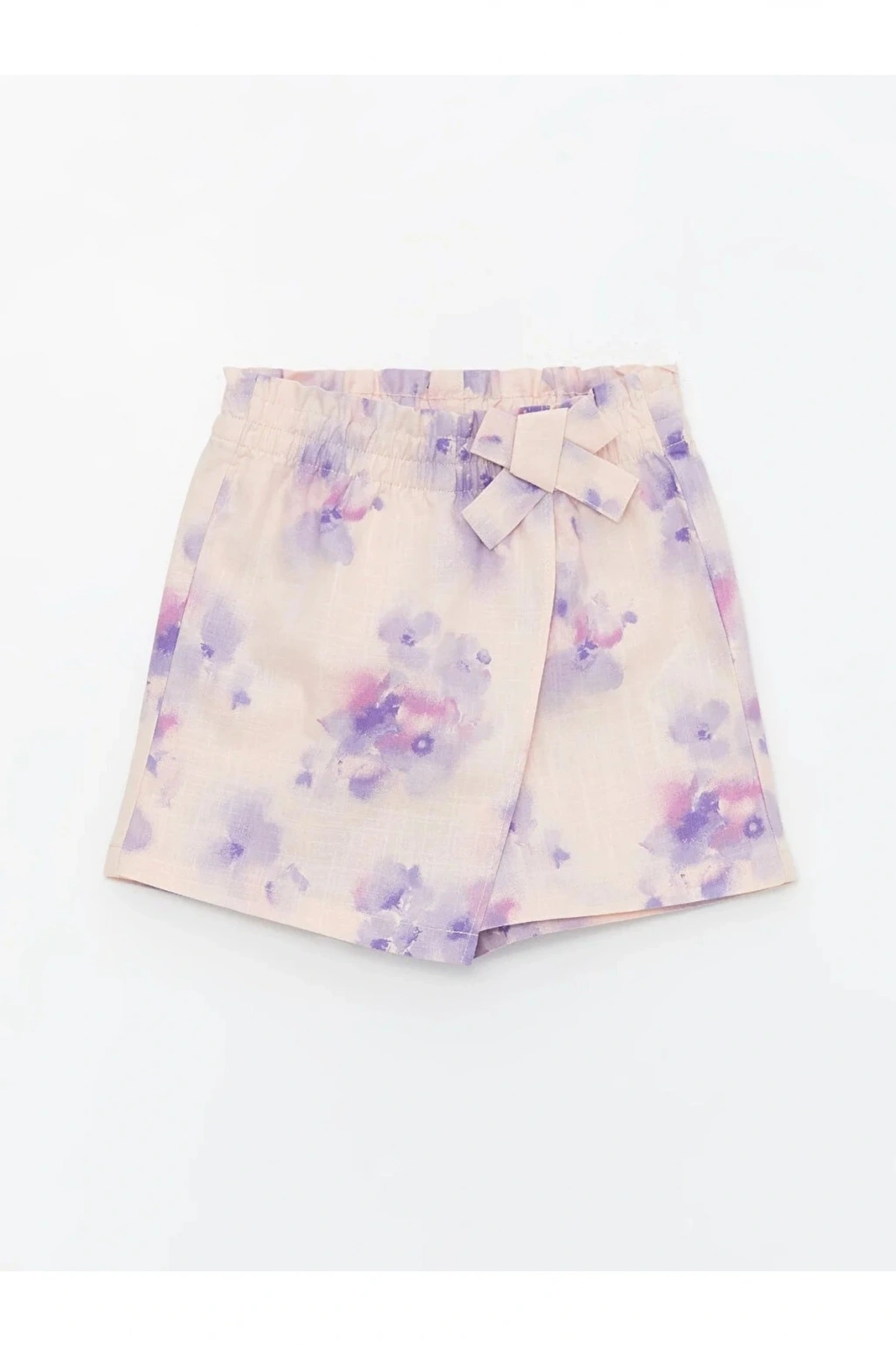 LCW Kids Pembe Beli Lastikli Kız Çocuk Şort Etek