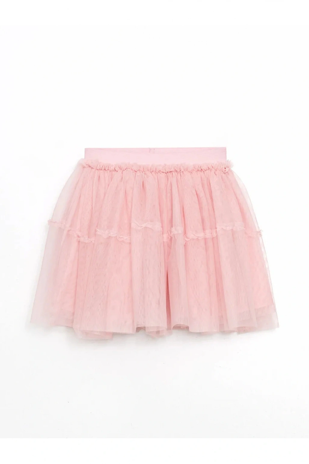 LCW Kids Pembe Beli Lastikli Kız Çocuk Tütülü Etek