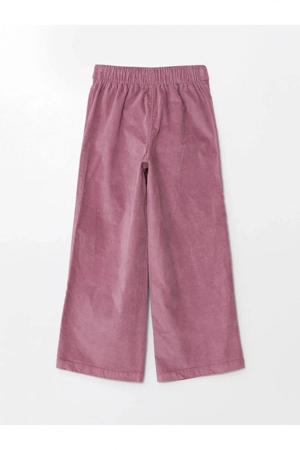 LCW Kids Pembe Beli Lastikli Wideleg Kadife Kız Çocuk Pantolon
