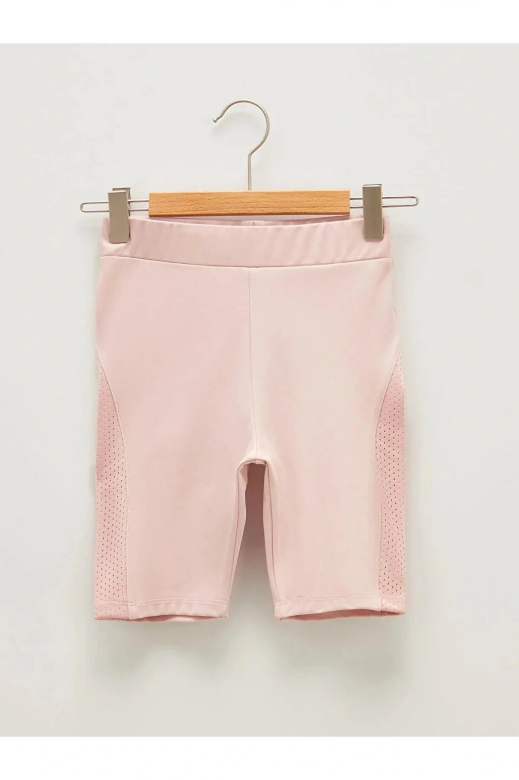 LCW Kids Pembe Beli Lastikli Yanları File Detaylı Kız Çocuk Tayt Anne Kız Kombini