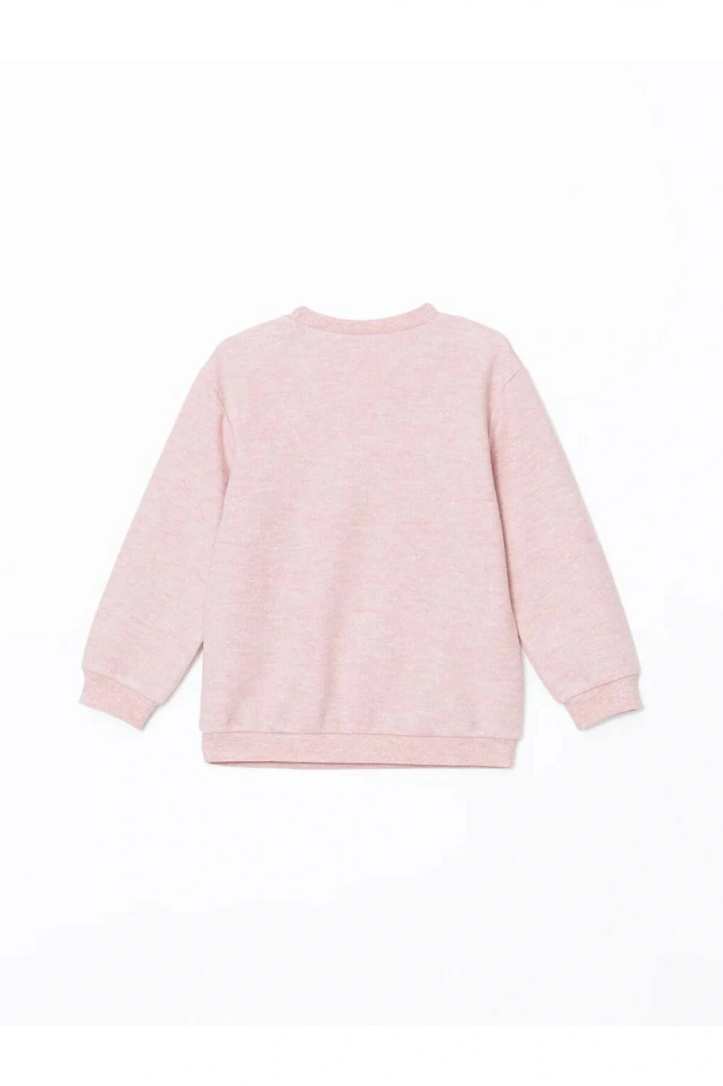 LCW Kids Pembe Bisiklet Yaka Çiçekli Kız Çocuk Sweatshirt Ve Tayt 2li