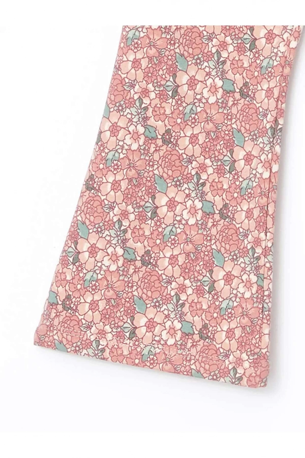 LCW Kids Pembe Bisiklet Yaka Çiçekli Kız Çocuk Sweatshirt Ve Tayt 2li