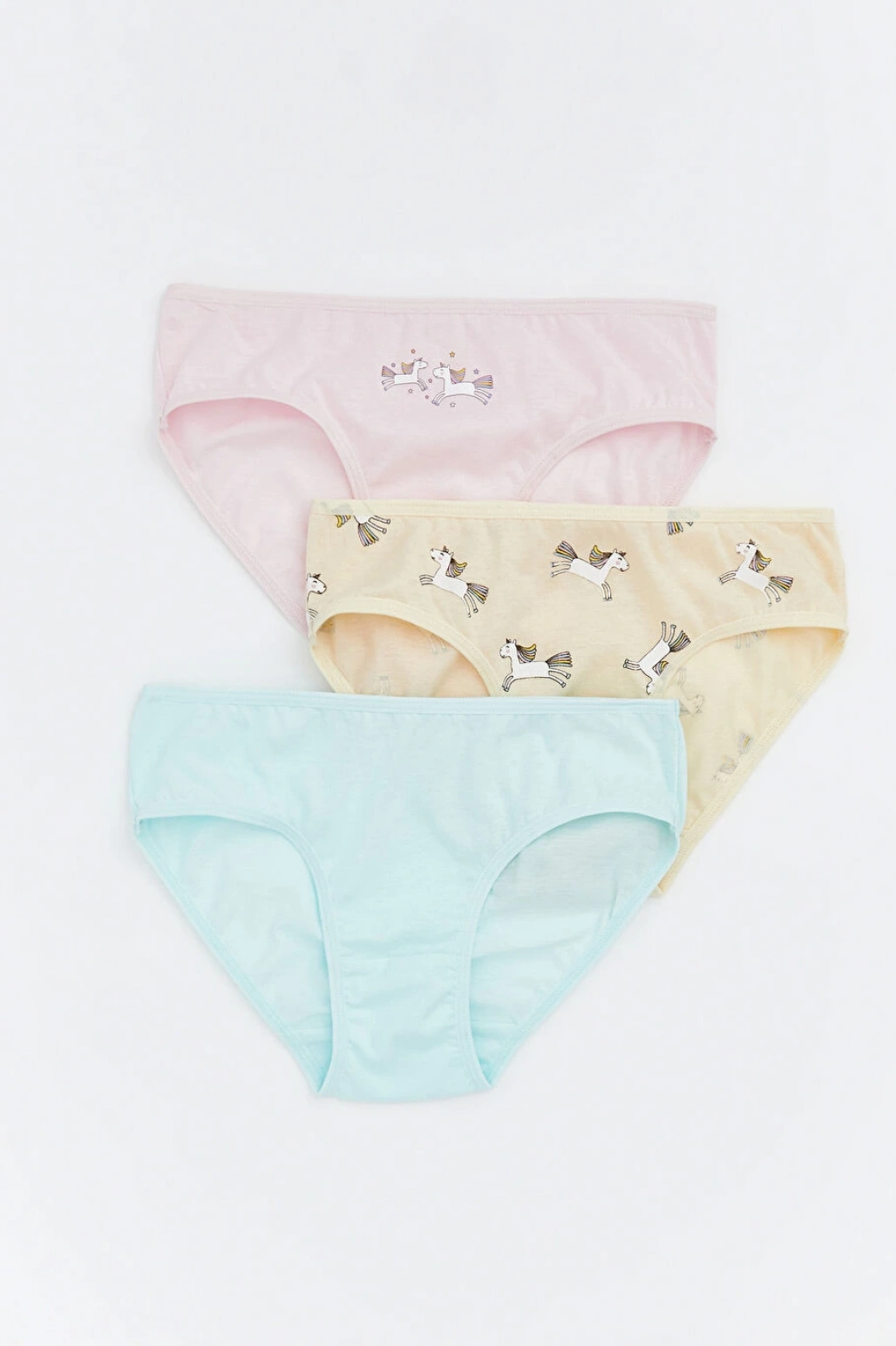 LCW Kids Sarı Baskılı Kız Çocuk Külot 3lü