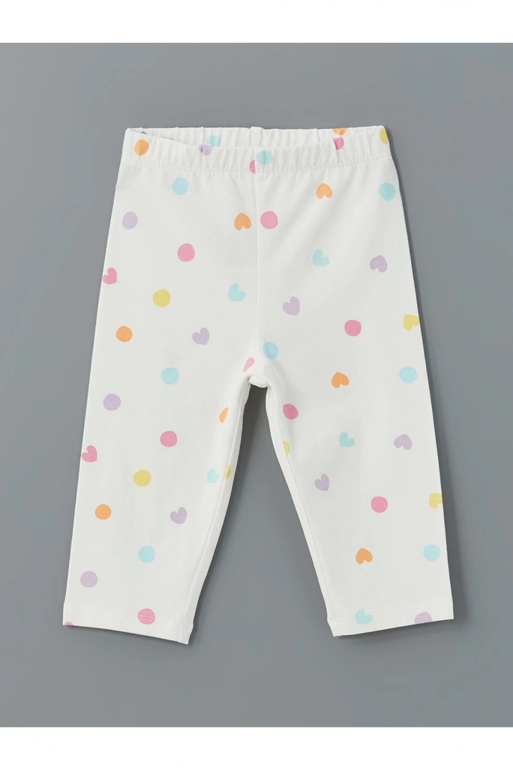 LCW Kids SARI Bisiklet Yaka Baskılı Kız Çocuk Tişört ve Tayt 2li