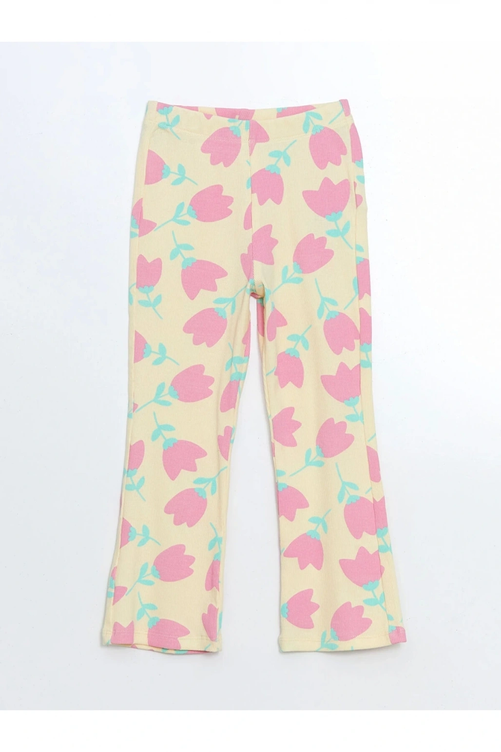 LCW Kids SARI Fırfırlı Kız Bebek Tişört ve Tayt 2li