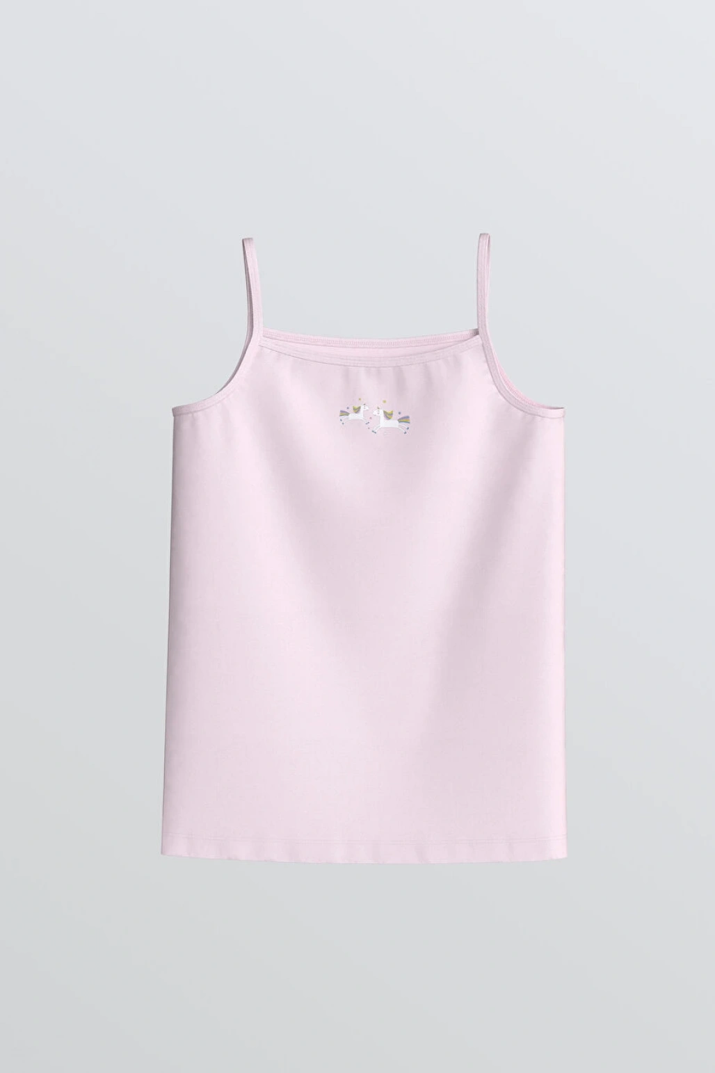 LCW Kids Sarı Kare Yaka Kız Çocuk Penye Atlet 2li