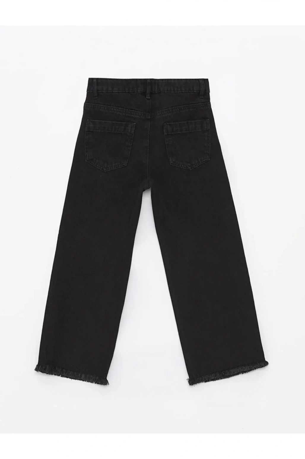 LCW Kids Siyah Beli Ayarlanabilir Lastikli Kız Çocuk Jean Pantolon